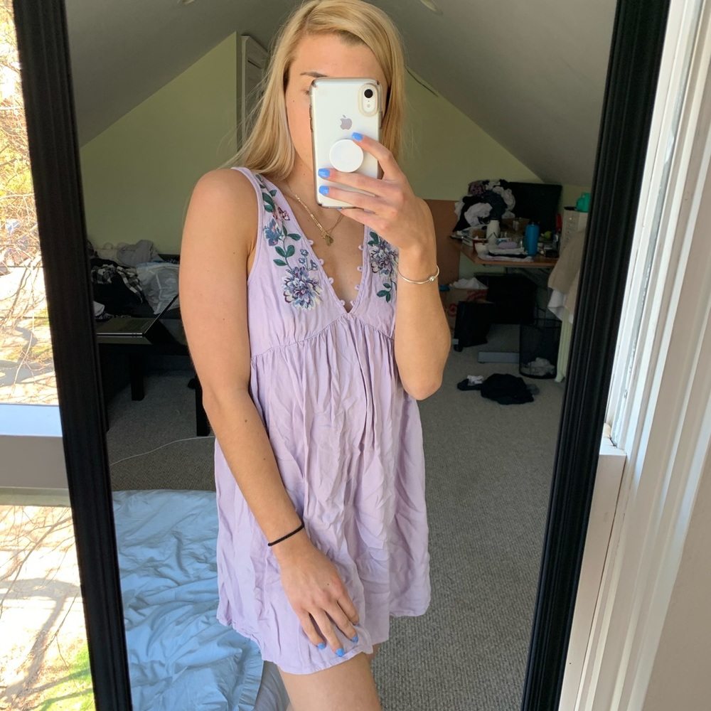 Purple babydoll dress